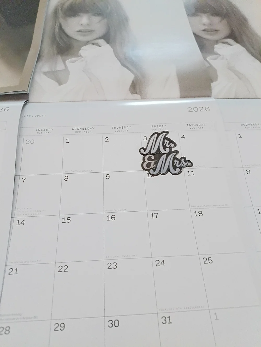 Taylor Swift 2026 Wall Calendar - Home Office 3 Calendar Lot